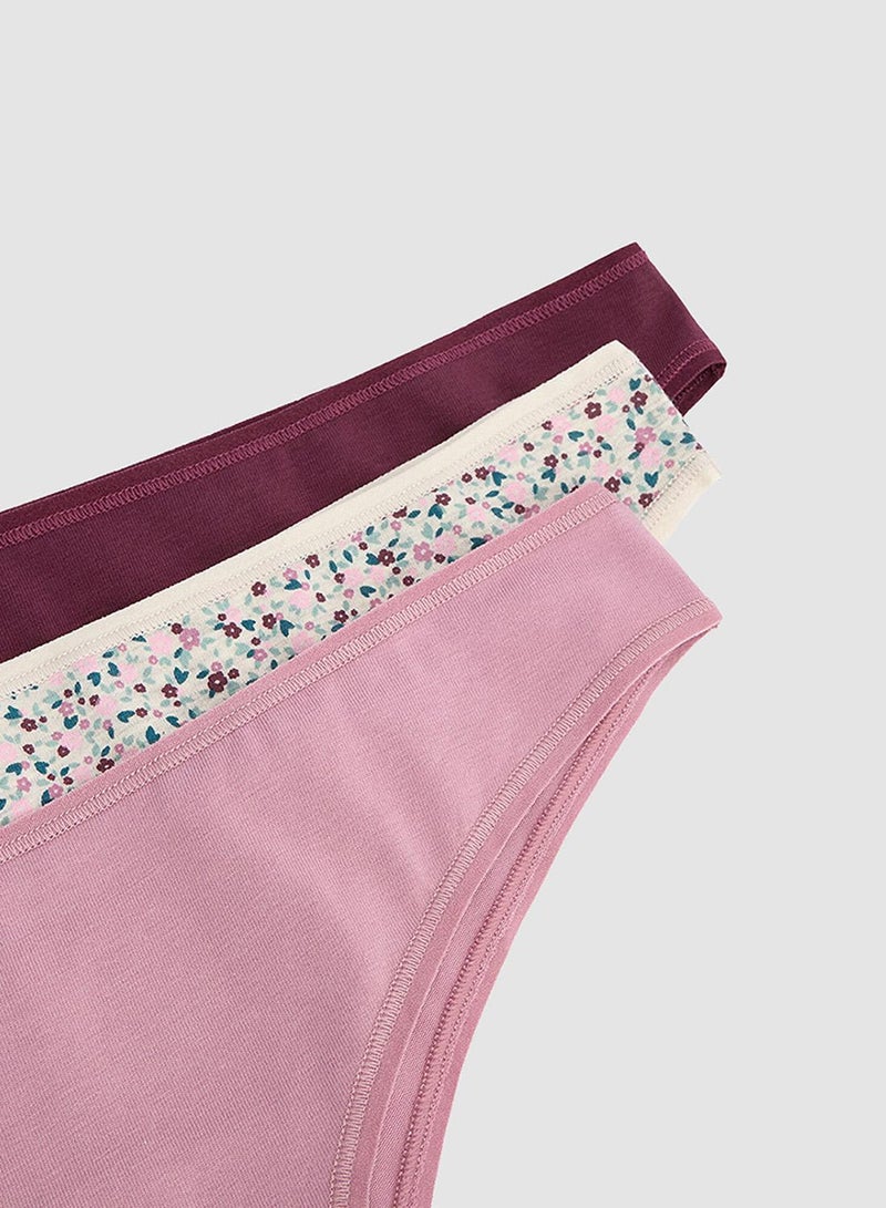 Penti Mix Ditsy Dance Floral Medium Waist 3-pack Brazilian Panties Briefs - Image 5